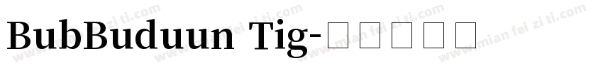 BubBuduun Tig字体转换